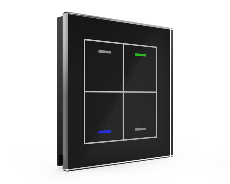 INTERRUPTEUR  MDT EN VERRE KNX 2 FOIS RGBW