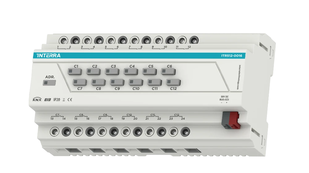 MODULE INTERRA ACTIONNEUR KNX 12 CHANNEL 