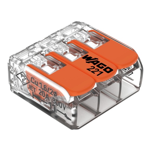 [WAGO 221-413] CONNECTEUR WAGO 221-413  3 POLES